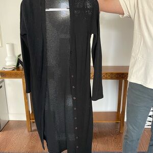 Beyond Yoga Black Long Knit Cardigan